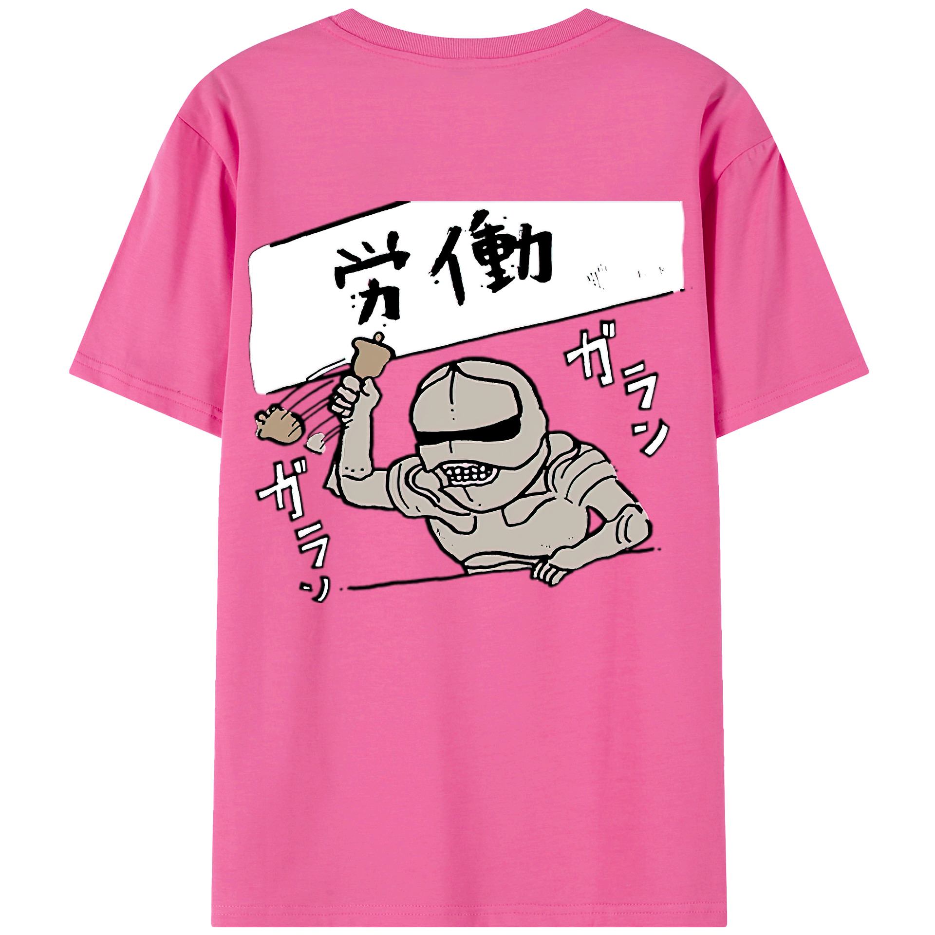 （画像用） ちいかわ 労働の鎧さん Chii-kawa Mr. Armor of Labor レディース半袖Tシャツ(バックプリント)